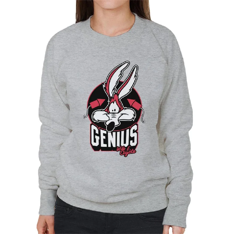 Looney Tunes Wile E Coyote Genius Rockets Women's Sweatshirt Hoodie with Turtle Neck Cozy Winter Looney Tunes Wile E Coyote Genius Rockets Women's Sweatshirt Hoodie with Turtle Neck Cozy Winter