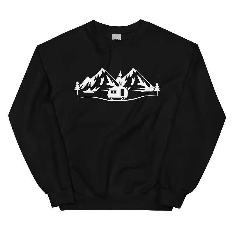 Berge - Camping Caravan - (11) - Sweatshirt (Unisex) Hoodie with Emblem Brand Identity Berge - Camping Caravan - (11) - Sweatshirt (Unisex) Hoodie with Emblem Brand Identity