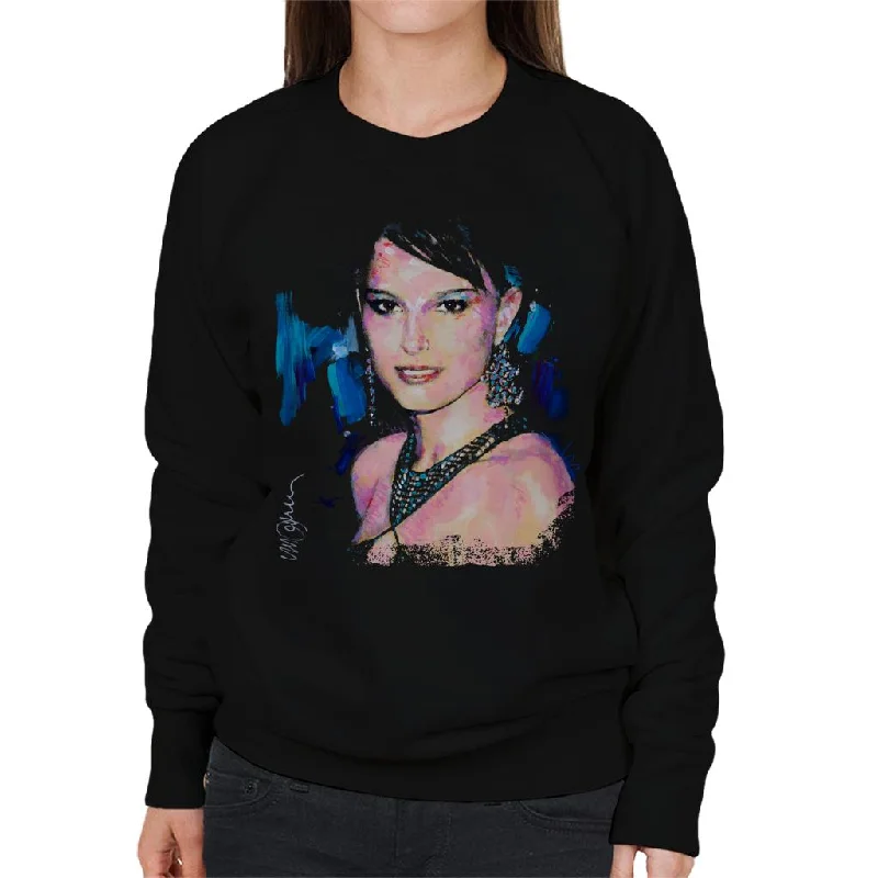 Sidney Maurer Original Portrait Of Natalie Portman Women's Sweatshirt Hoodie with Pastel Soft Subtle Sidney Maurer Original Portrait Of Natalie Portman Women's Sweatshirt Hoodie with Pastel Soft Subtle
