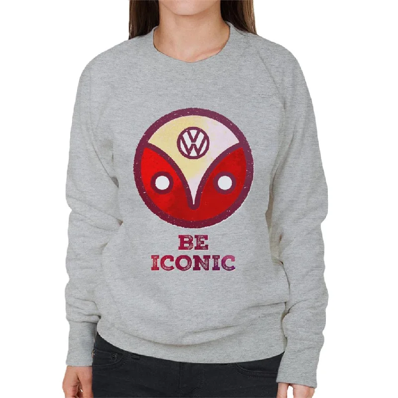 Volkswagen Be Iconic Camper Badge Women's Sweatshirt Hoodie with Pattern Geometric Abstract Volkswagen Be Iconic Camper Badge Women's Sweatshirt Hoodie with Pattern Geometric Abstract