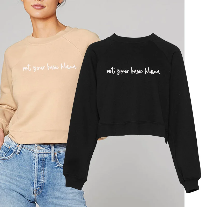 Not Your Basic Mama Raglan Fleece Sweatshirt (MRK X) Hoodie with Double Zipper Versatile Adjustable Not Your Basic Mama Raglan Fleece Sweatshirt (MRK X) Hoodie with Double Zipper Versatile Adjustable