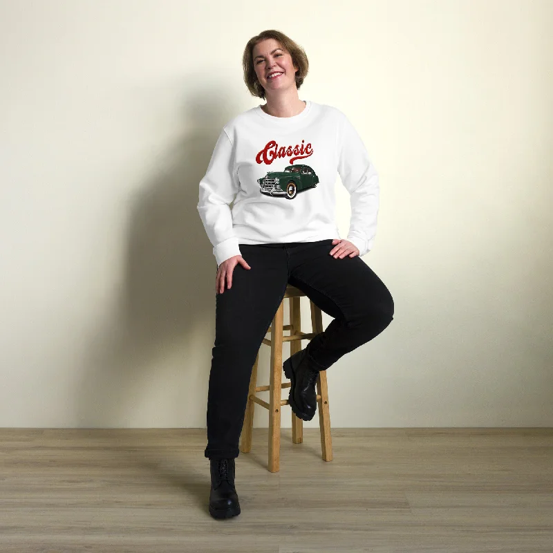 Classic Vintage Graphic Women Organic Sweatshirt Hoodie with Embroidery Detailed Premium Classic Vintage Graphic Women Organic Sweatshirt Hoodie with Embroidery Detailed Premium