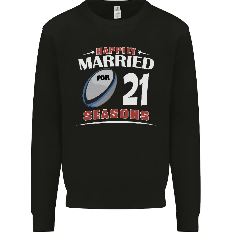 21 Year Wedding Anniversary 21st Rugby Mens Sweatshirt Jumper Graphic Hoodie Design Print 21 Year Wedding Anniversary 21st Rugby Mens Sweatshirt Jumper Graphic Hoodie Design Print