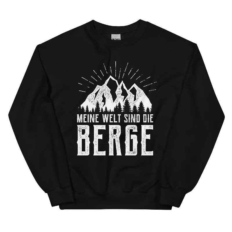 Meine Welt sind die Berge - Sweatshirt (Unisex) Hoodie with Contrast Stitching Detailed Premium Meine Welt sind die Berge - Sweatshirt (Unisex) Hoodie with Contrast Stitching Detailed Premium