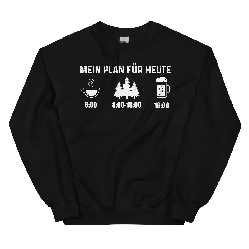 Mein Plan Für Heute 3 - Sweatshirt (Unisex) Hoodie with Longline Fit Extended Stylish Mein Plan Für Heute 3 - Sweatshirt (Unisex) Hoodie with Longline Fit Extended Stylish