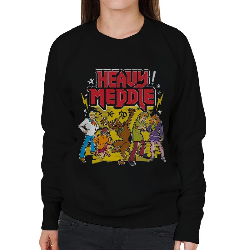 Scooby Doo Heavy Meddle Women's Sweatshirt Hoodie with Rolled Sleeves Casual Relaxed Scooby Doo Heavy Meddle Women's Sweatshirt Hoodie with Rolled Sleeves Casual Relaxed