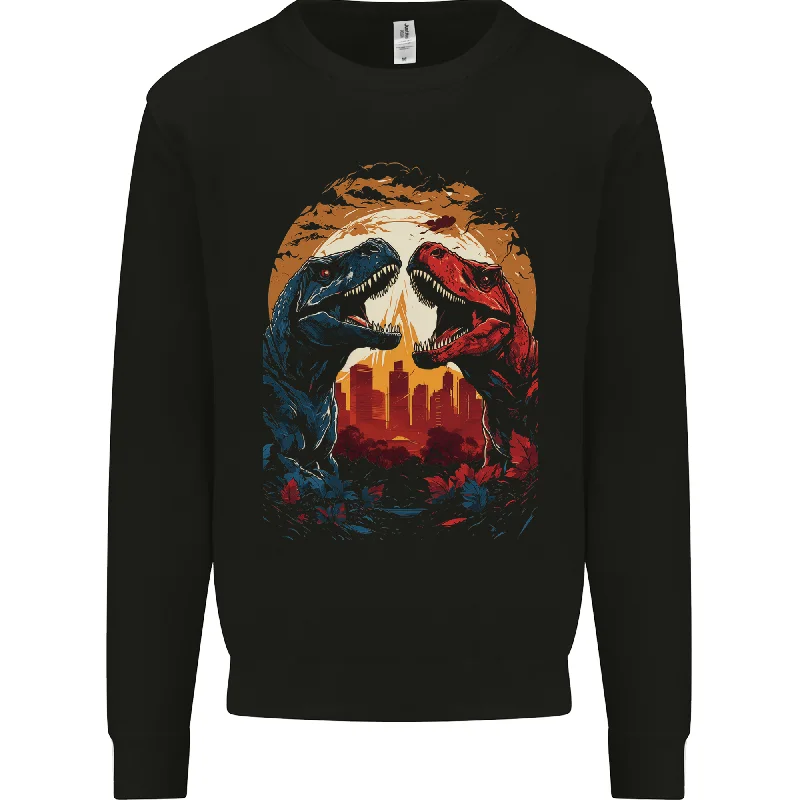 2 Dinosaurs With a Moon Backdrop T-Rex Lizard Mens Sweatshirt Jumper Hoodie with Slim Fit Tailored Modern 2 Dinosaurs With a Moon Backdrop T-Rex Lizard Mens Sweatshirt Jumper Hoodie with Slim Fit Tailored Modern