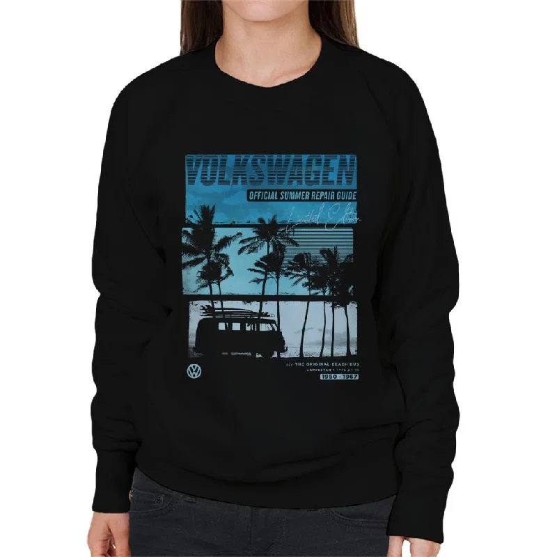 Volkswagen Summer Repair Guide Beach Bus Women's Sweatshirt Hoodie with Oversized Fit Loose Comfortable Volkswagen Summer Repair Guide Beach Bus Women's Sweatshirt Hoodie with Oversized Fit Loose Comfortable