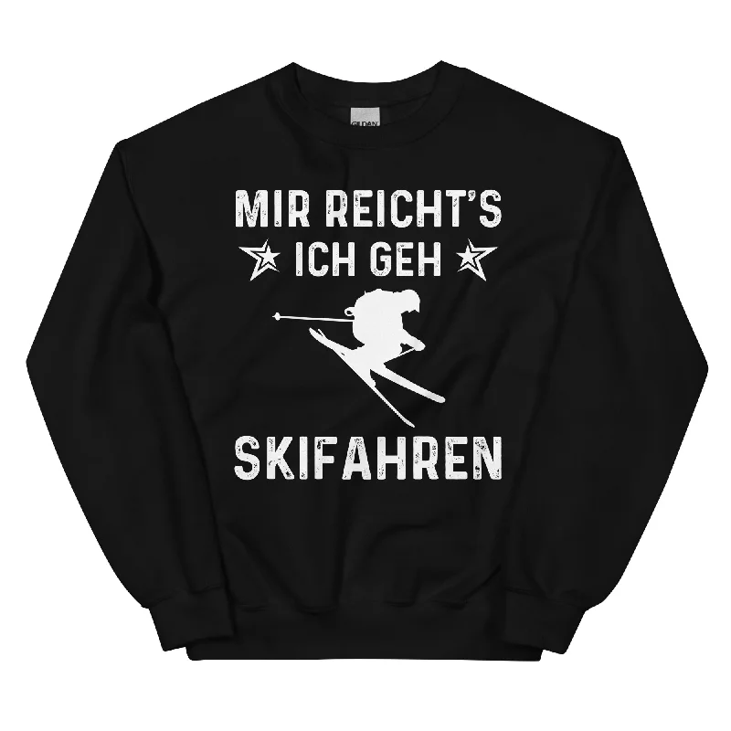 Mir Reicht's Ich Gen Skifahren - Sweatshirt (Unisex) Hoodie with Exposed Zipper Edgy Industrial Mir Reicht's Ich Gen Skifahren - Sweatshirt (Unisex) Hoodie with Exposed Zipper Edgy Industrial