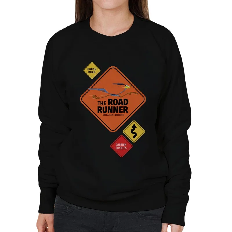 Looney Tunes The Road Runner Signs Women's Sweatshirt Hoodie with Thumb Holes Functional Cozy Looney Tunes The Road Runner Signs Women's Sweatshirt Hoodie with Thumb Holes Functional Cozy