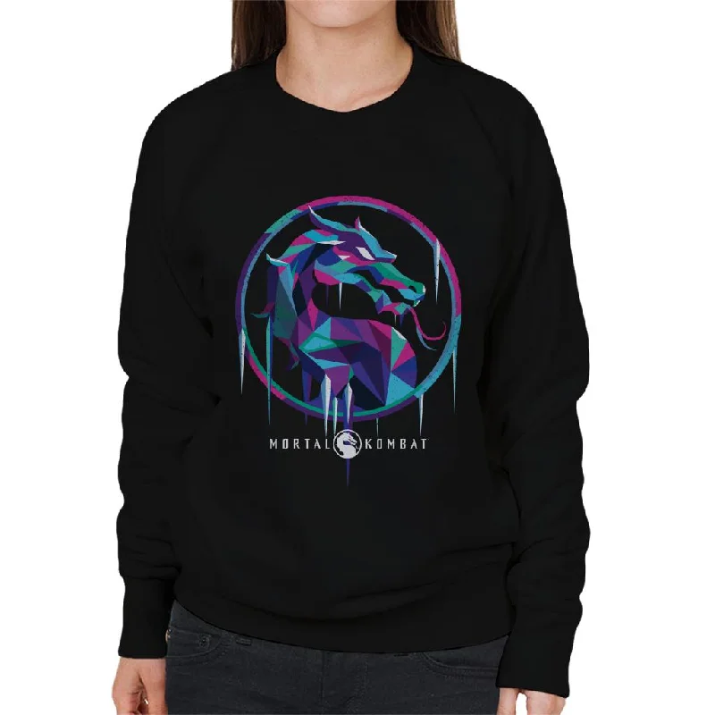 Mortal Kombat Sub Zero Ice Art Logo Women's Sweatshirt Hoodie with Hood Adjustable Protection Mortal Kombat Sub Zero Ice Art Logo Women's Sweatshirt Hoodie with Hood Adjustable Protection