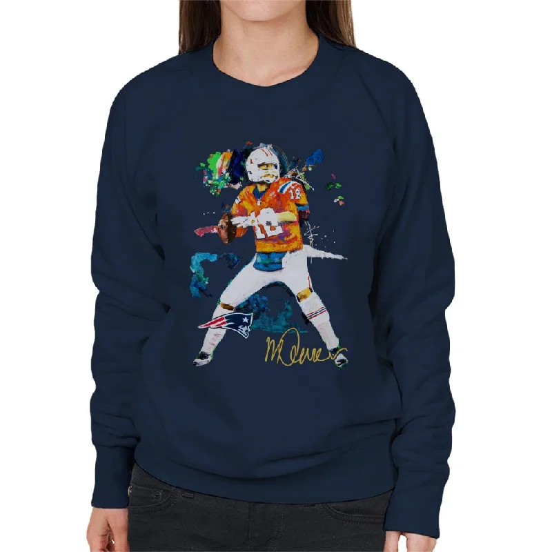 Sidney Maurer Original Portrait Of Patriots Star Tom Brady Women's Sweatshirt Zip Hoodie Drawstring Kangaroo Pocket Sidney Maurer Original Portrait Of Patriots Star Tom Brady Women's Sweatshirt Zip Hoodie Drawstring Kangaroo Pocket