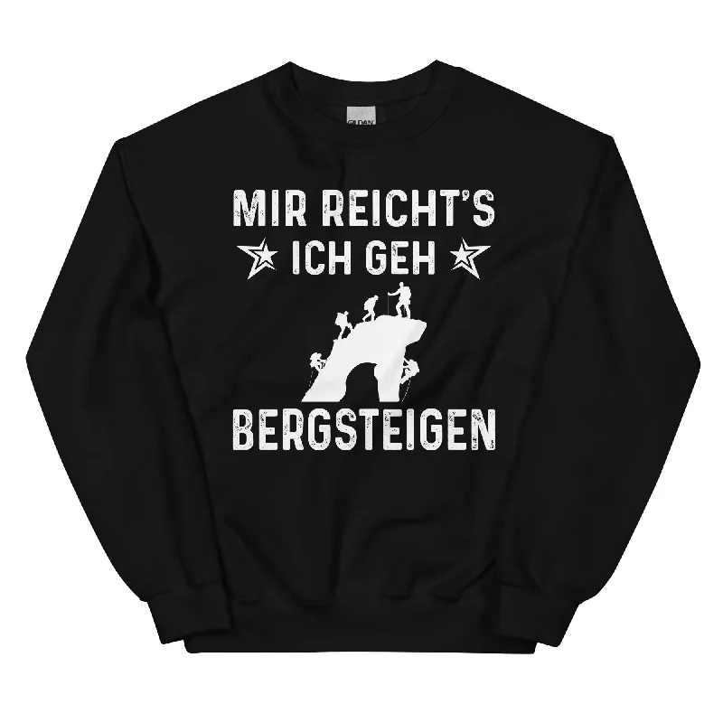 Mir Reicht's Ich Gen Bergsteigen - Sweatshirt (Unisex) Hoodie with Raw Hem Edgy Unfinished Mir Reicht's Ich Gen Bergsteigen - Sweatshirt (Unisex) Hoodie with Raw Hem Edgy Unfinished