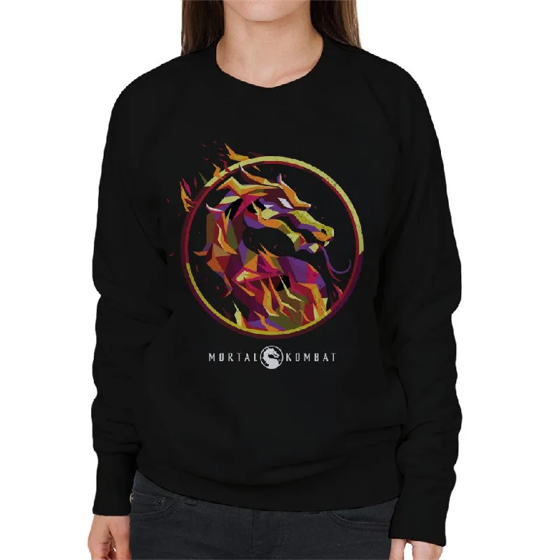 Mortal Kombat Scorpion Flame Art Logo Women's Sweatshirt Hoodie with Lace Feminine Delicate Mortal Kombat Scorpion Flame Art Logo Women's Sweatshirt Hoodie with Lace Feminine Delicate