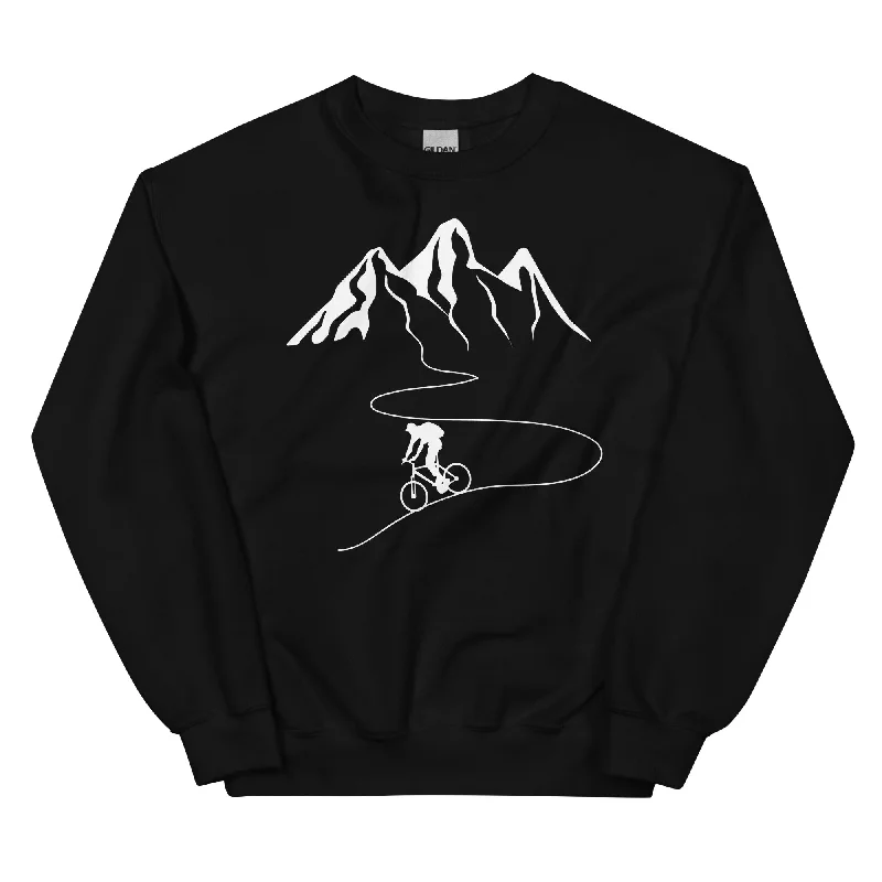 Berge - Kurve Linie - Radfahren - Sweatshirt (Unisex) Hoodie with Lace Feminine Delicate Berge - Kurve Linie - Radfahren - Sweatshirt (Unisex) Hoodie with Lace Feminine Delicate