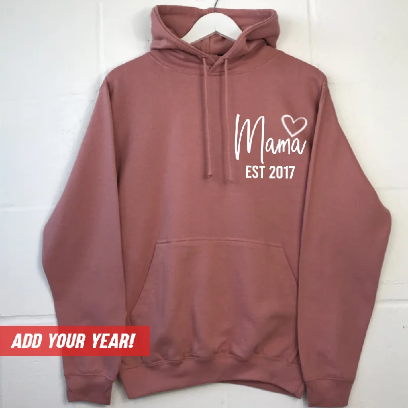 Personalised Mama Established Hoodie (MRK X) Hoodie with Hem Raw Edge Edgy Unfinished Personalised Mama Established Hoodie (MRK X) Hoodie with Hem Raw Edge Edgy Unfinished
