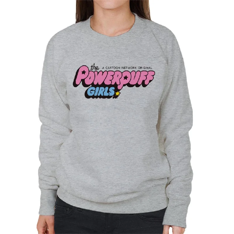 Powerpuff Girls Bubble Text Logo Women's Sweatshirt Hoodie with Lining Warm Insulated Powerpuff Girls Bubble Text Logo Women's Sweatshirt Hoodie with Lining Warm Insulated