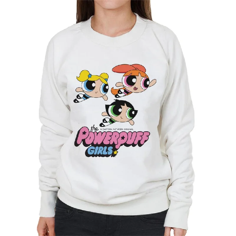 Powerpuff Girls Trio Smiling Flying Women's Sweatshirt Hoodie with Mesh Breathable Sporty Powerpuff Girls Trio Smiling Flying Women's Sweatshirt Hoodie with Mesh Breathable Sporty