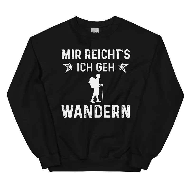 Mir Reicht's Ich Gen Wandern - Sweatshirt (Unisex) Hoodie with Set-In Sleeves Structured Classic Mir Reicht's Ich Gen Wandern - Sweatshirt (Unisex) Hoodie with Set-In Sleeves Structured Classic