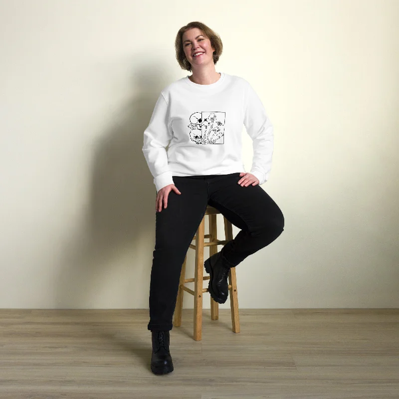 Skull Halloween Graphic Women Organic Sweatshirt Hoodie with Full-Zip Functional Layering Skull Halloween Graphic Women Organic Sweatshirt Hoodie with Full-Zip Functional Layering