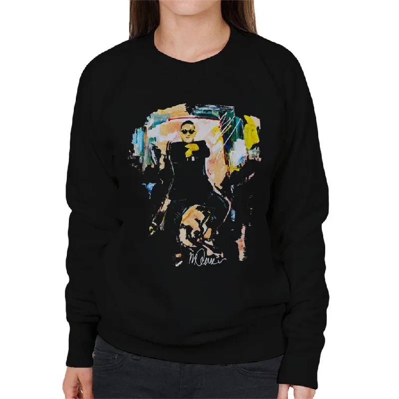 Sidney Maurer Original Portrait Of Psy Gangnam Style Women's Sweatshirt Zip Hoodie Drawstring Kangaroo Pocket Sidney Maurer Original Portrait Of Psy Gangnam Style Women's Sweatshirt Zip Hoodie Drawstring Kangaroo Pocket