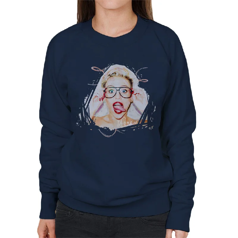 Sidney Maurer Original Portrait Of Miley Cyrus Women's Sweatshirt Hoodie with Print Artistic Unique Sidney Maurer Original Portrait Of Miley Cyrus Women's Sweatshirt Hoodie with Print Artistic Unique