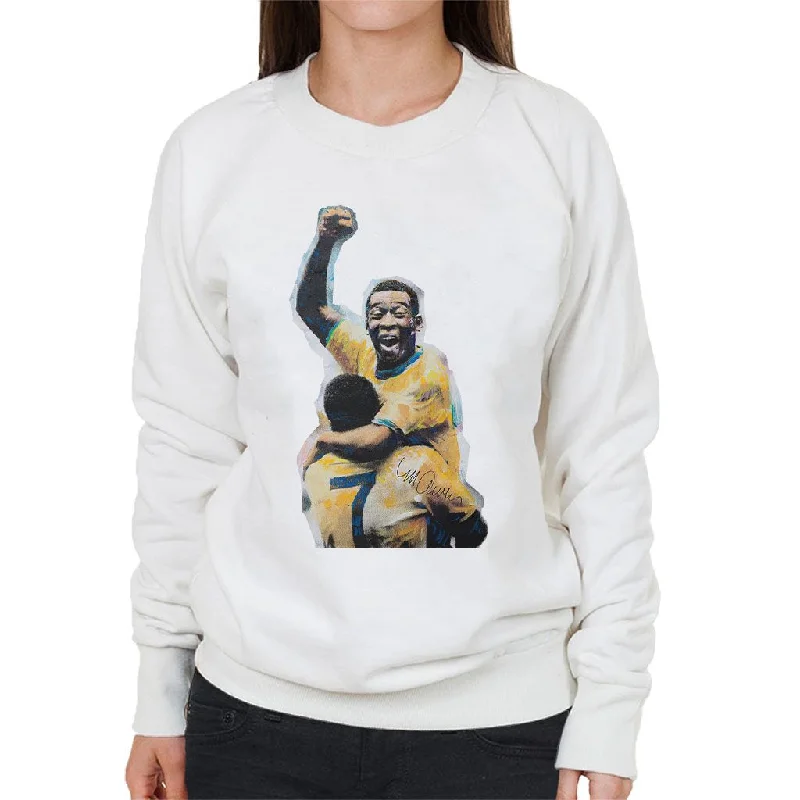 Sidney Maurer Original Portrait Of Pele Women's Sweatshirt Hoodie with Metallic Shiny Futuristic Sidney Maurer Original Portrait Of Pele Women's Sweatshirt Hoodie with Metallic Shiny Futuristic