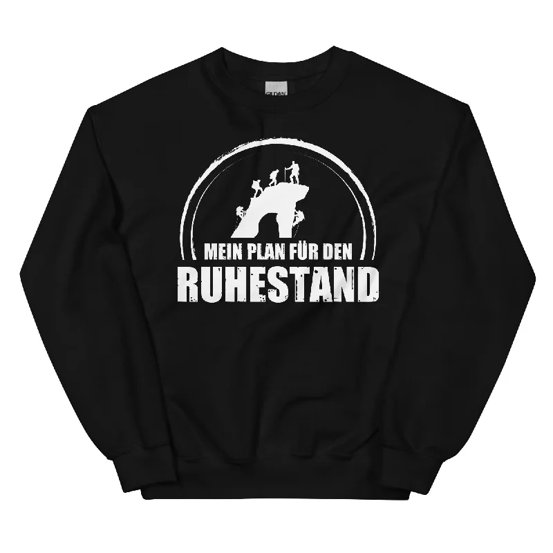 Mein Plan Fur Den Ruhestand - Sweatshirt (Unisex) Hoodie with Hem Applique Textured Unique Mein Plan Fur Den Ruhestand - Sweatshirt (Unisex) Hoodie with Hem Applique Textured Unique