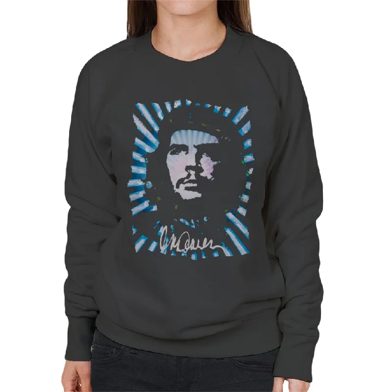Sidney Maurer Original Portrait Of Revolutionary Che Guevara Women's Sweatshirt Hoodie with Gradient Ombre Colorful Sidney Maurer Original Portrait Of Revolutionary Che Guevara Women's Sweatshirt Hoodie with Gradient Ombre Colorful