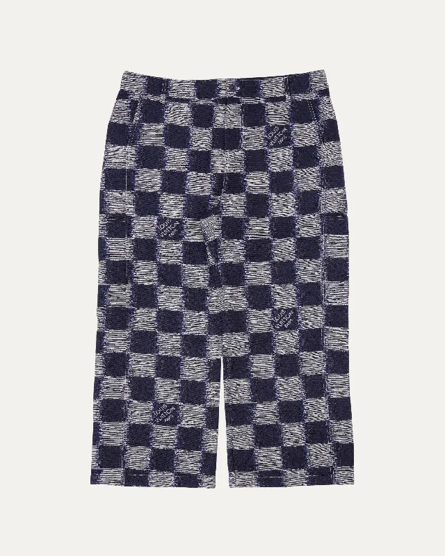 Damier Wool Workwear Pants Fashionable Work Pants
