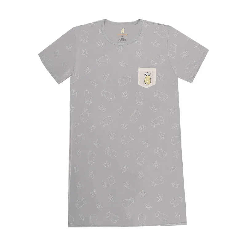 Women Dress Cute Big Star & Head Grey