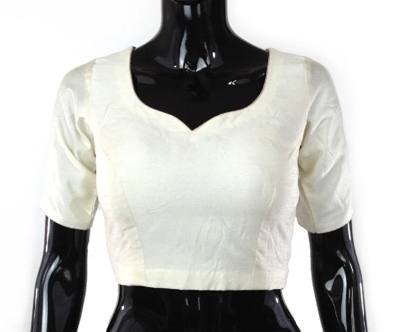Cream Color Silk Blouse Peter Pan Collar Blouse
