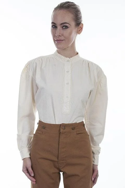 Scully IVORY LADIES BLOUSE Asymmetric Hem Blouse