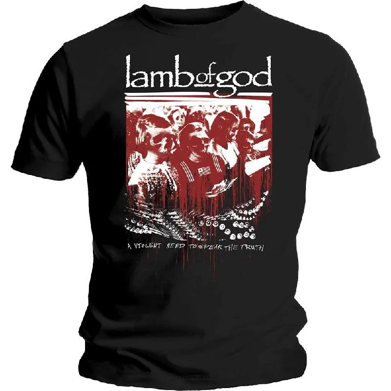 Lamb Of God | Official Band T-Shirt | Enough is Enough Silk Blend Satin Velvet