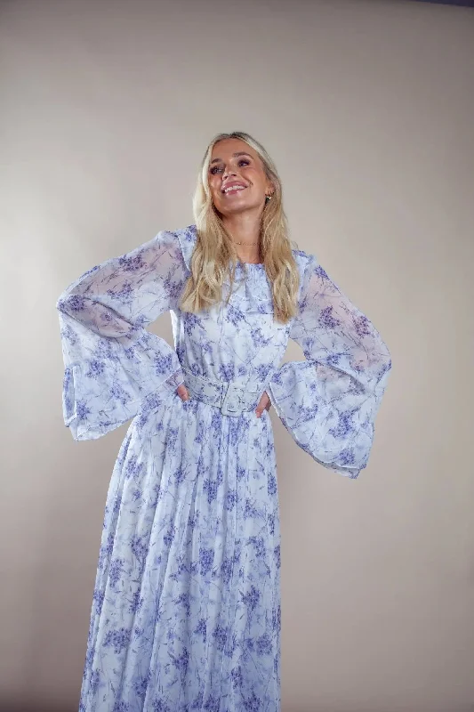 The Hibiscus Maxi Dress Comfortable Plunging Neckline Maxi Dress