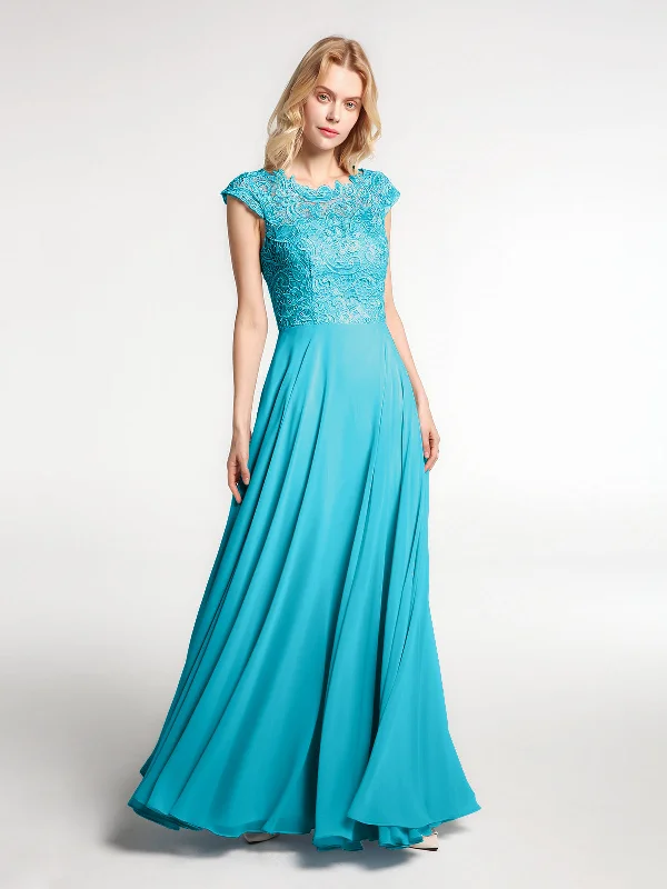 Illusion Wrap Neck Lace and Chiffon Maxi Dress-Jade Comfortable Maxi Dress with Slits Illusion Wrap Neck Lace and Chiffon Maxi Dress-Jade Comfortable Maxi Dress with Slits