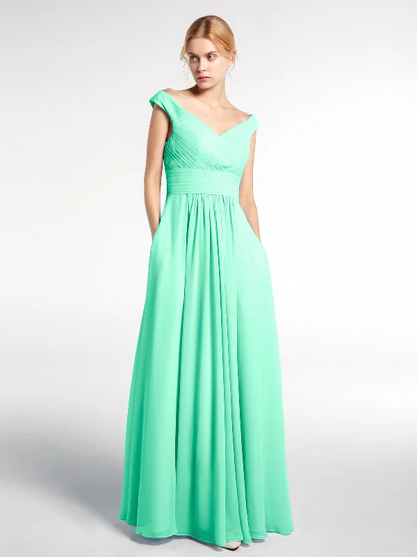 Off shoulder V-neck Maxi Dress with Pockets-Turquoise Fashionable Layered Maxi Dress Off shoulder V-neck Maxi Dress with Pockets-Turquoise Fashionable Layered Maxi Dress