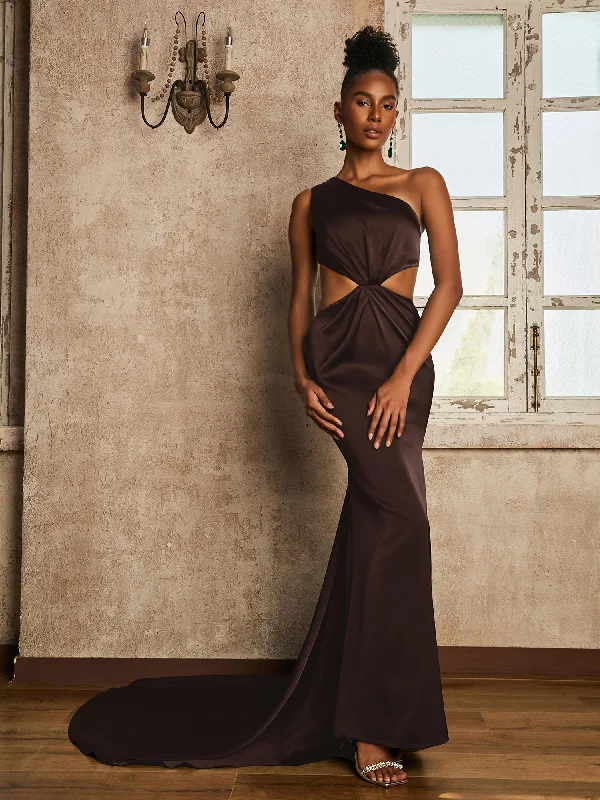 One Shoulder Ruched Waist Cut-Out Maxi Dress Chocolate Trendy Floral Print Maxi Dress One Shoulder Ruched Waist Cut-Out Maxi Dress Chocolate Trendy Floral Print Maxi Dress
