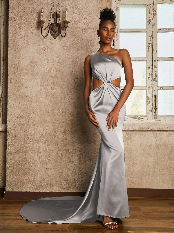 One Shoulder Ruched Waist Cut-Out Maxi Dress Silver Fashionable Button-Down Maxi Dress One Shoulder Ruched Waist Cut-Out Maxi Dress Silver Fashionable Button-Down Maxi Dress