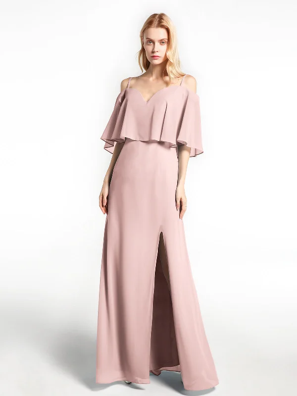 Ruffled Cold Shoulder Maxi Dress with Flounce Overlay Dusty Rose Trendy Maxi Dress with Lace Ruffled Cold Shoulder Maxi Dress with Flounce Overlay Dusty Rose Trendy Maxi Dress with Lace