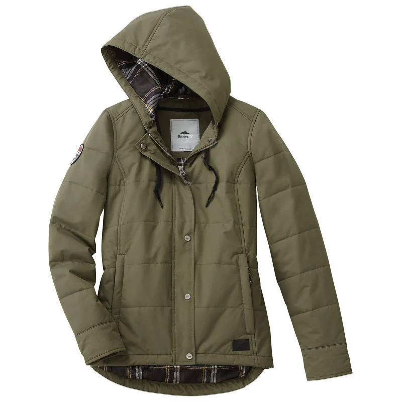 Roots73 Women's Loden Gravenhurst Jacket Tiered Jacket Buttoned Jacket Zippered Jacket