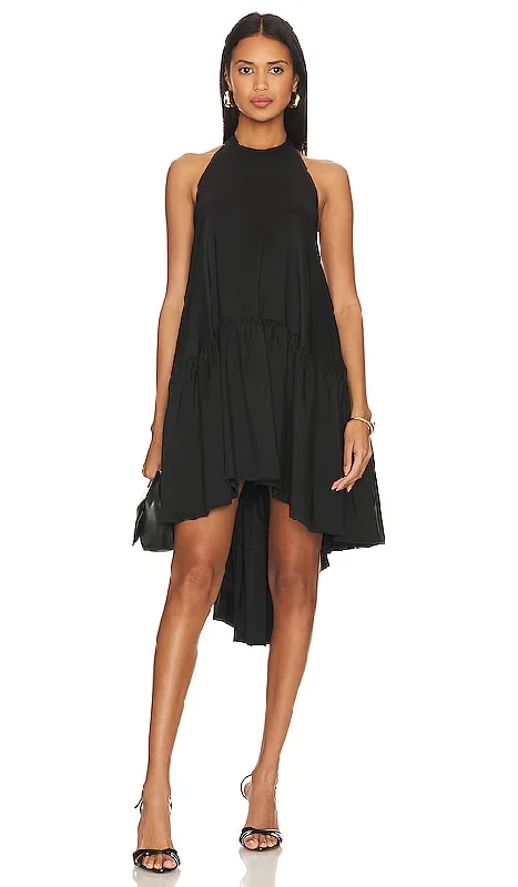 Azeeza Winston Mini Dress in Black Stylish Sweetheart Neck Mini Dress