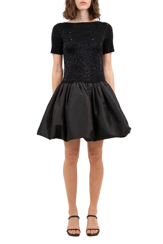 Kenz Combo Mini Dress Casual High-Waist Mini Dress