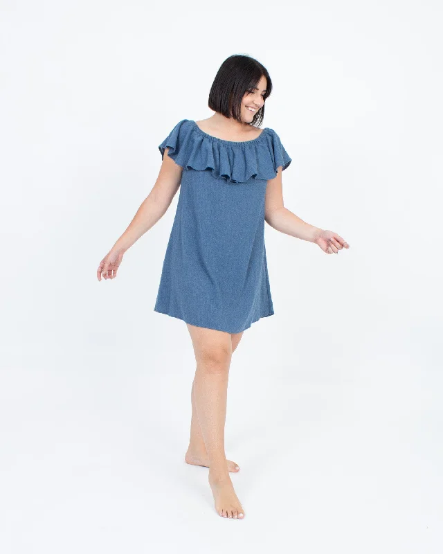 Off-The-Shoulder Mini Dress Stylish Ruffle Mini Dress