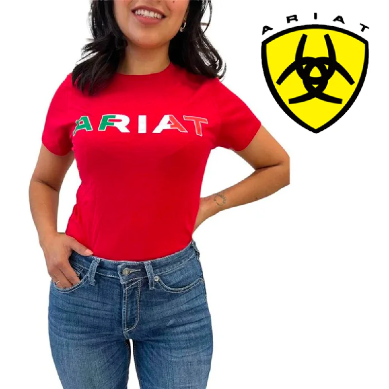 ARIAT Women's Viva Mexico Shirt 10043069 Spandex Blend Rayon Blend Denim Blend