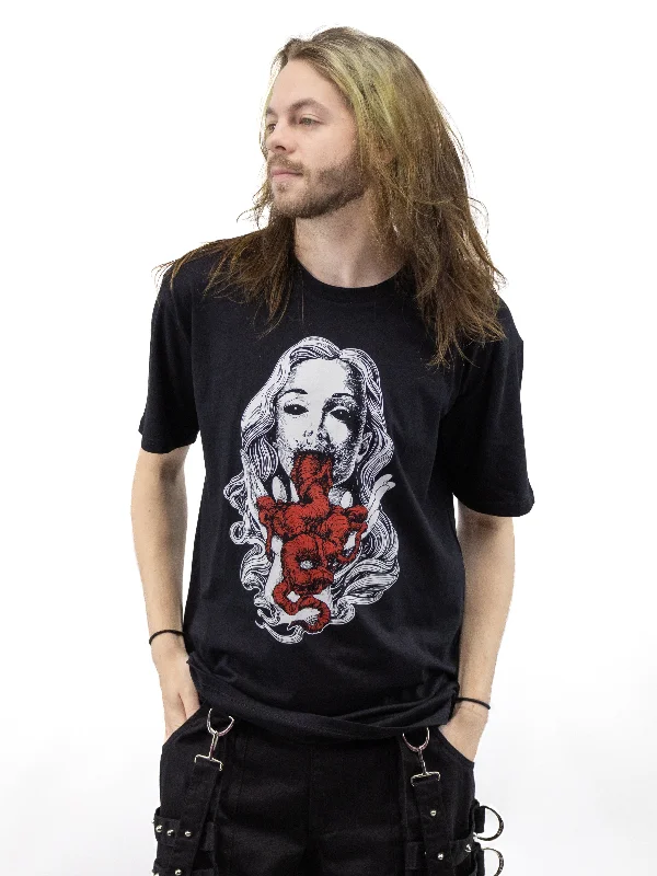8:07 PM Unisex T-Shirt Thin T-Shirt Open Front Quick Dry