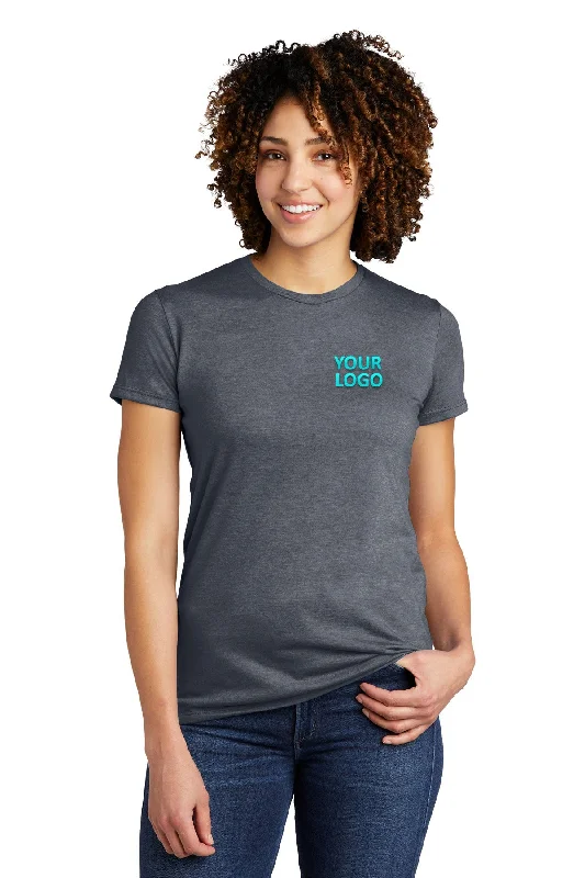 Allmade Women's Tri-Blend Branded Tee, Rebel Blue Silk Blend Satin Velvet