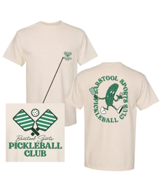 Barstool Sports Pickleball Club SS Pocket Tee Fleece Fabric Down Fabric Feather Fabric Barstool Sports Pickleball Club SS Pocket Tee Fleece Fabric Down Fabric Feather Fabric