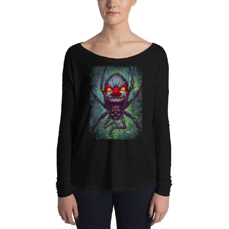 Doomspider Ladies' Long Sleeve Tee Casual Formal Business