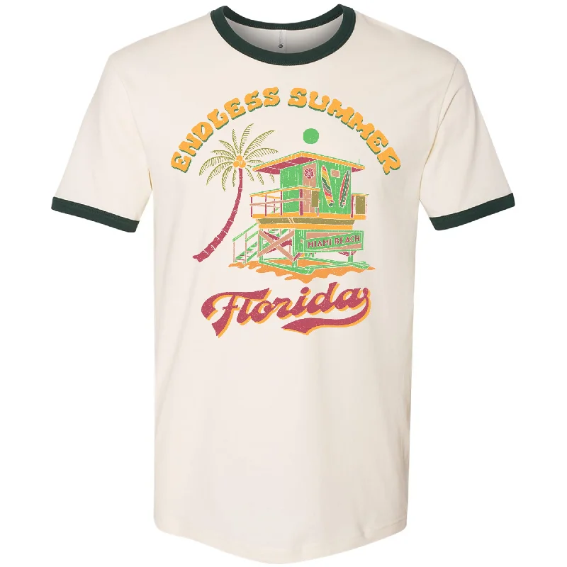 Endless Summer Florida Ringer Tee Machine Wash Dry Clean Hand Wash